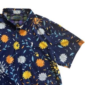 William Murray Mums The Word Floral Golf Polo Shirt Mens Size XL